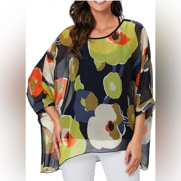 Nicetage Tops - Floral Chiffon Blouse - Multicolor